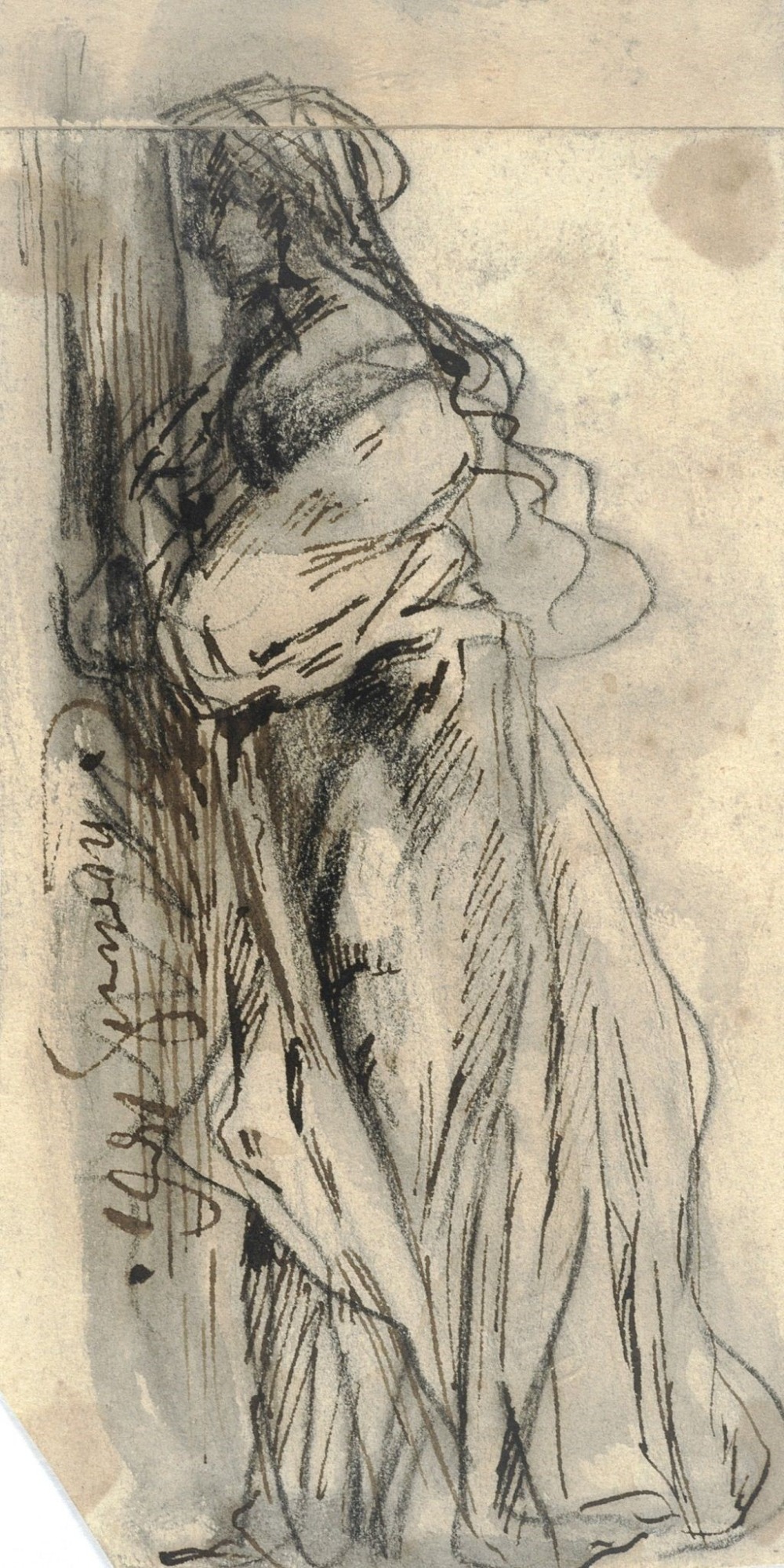Cyprian Kamil Norwid Szkic postaci kobieciej (Marii Kalergis) | 1861,  źródło: POLONA | Artist inspiration, Drawings, List of artists